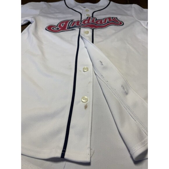 Cleveland Indians Majestic Stitched Jersey Large White Grady Sizemore MLB 2009 - Picture 7 of 7